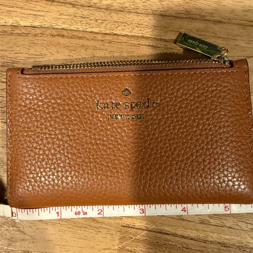 Kate Spade Tan Leather Card Holder - Picture 2 of 5